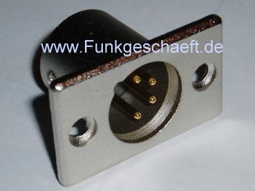 XLR-Einbaustecker, 4 polig