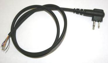 Duo-Winkelstecker für MOTOROLA GP300 u.ä., 60cm Kabel