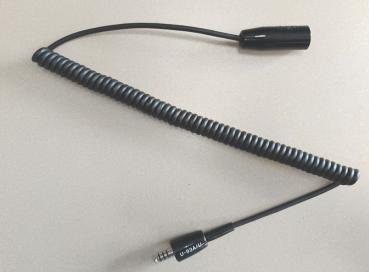 MV2, Militärnorm-Verlängerungskabel, Wendel mit U-92A/U Kupplung und TP-120 Stecker