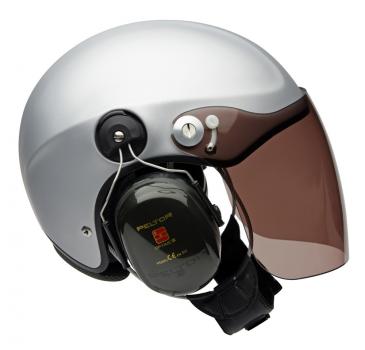 SCARAB, silber, UL-Helm mit auswechselbarem Innenfutter