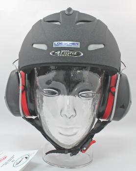 FLY-UL, UL-Helm, samtig schwarz, mit Gehörschützer
