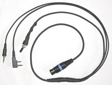 Umschalt-Adapterkabel für LUH-Serie, ICOM IC-A6<>VX-7R u.ä., 4 pol. XLR