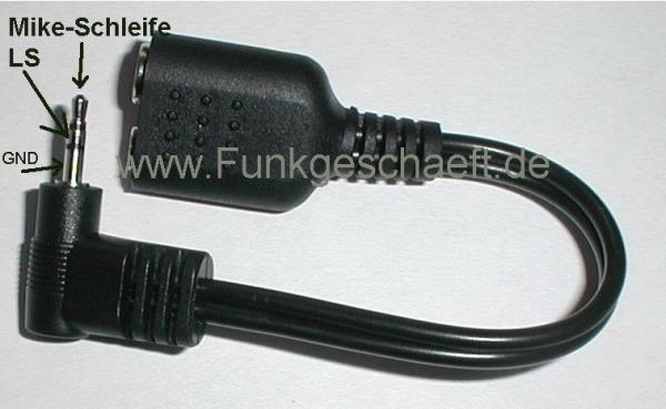 Mikrofonadapter 2,5mm Stereo auf 2,5/3,5mm Klinke