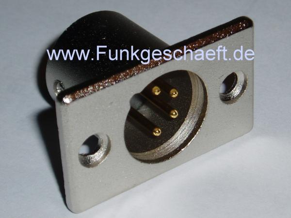 XLR-Einbaustecker, 4 polig