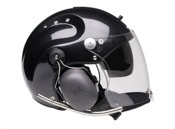 ROLLBAR PLUS, UL-Helm, carbon optic mit getöntem und klarem Visier, Neopren Halsschutz