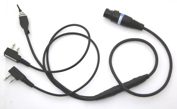 Umschalt-Adapterkabel für LUH-Serie, ICOM IC-A6 VX-5R u.ä., 4 pol. XLR