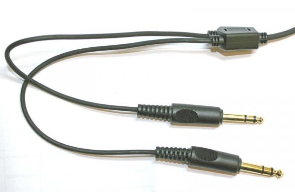 GA-AK, Anschlußkabel mit 5,23mm und 6,3mm Klinkenstecker und  ca. 1,50 m Kabel mit offenem Ende