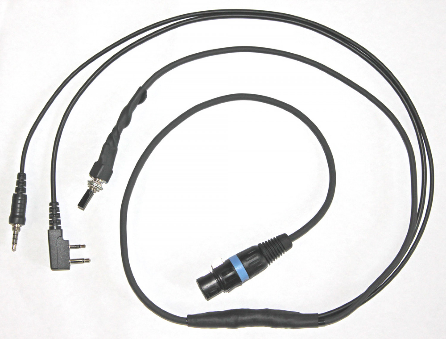 Umschalt-Adapterkabel für LUH-Serie, ICOM IC-A6 VX-7R u.ä., 4 pol. XLR